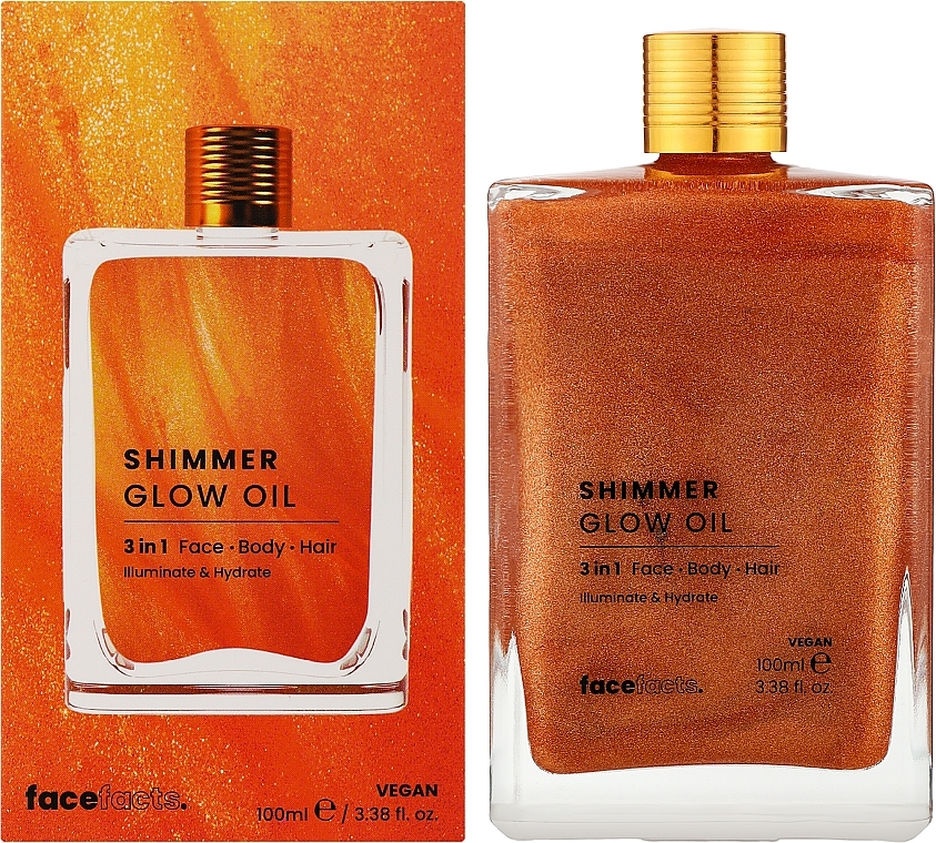 Face Facts Shimmer Glow Oil - Face Facts Shimmer Glow Oil — фото N2