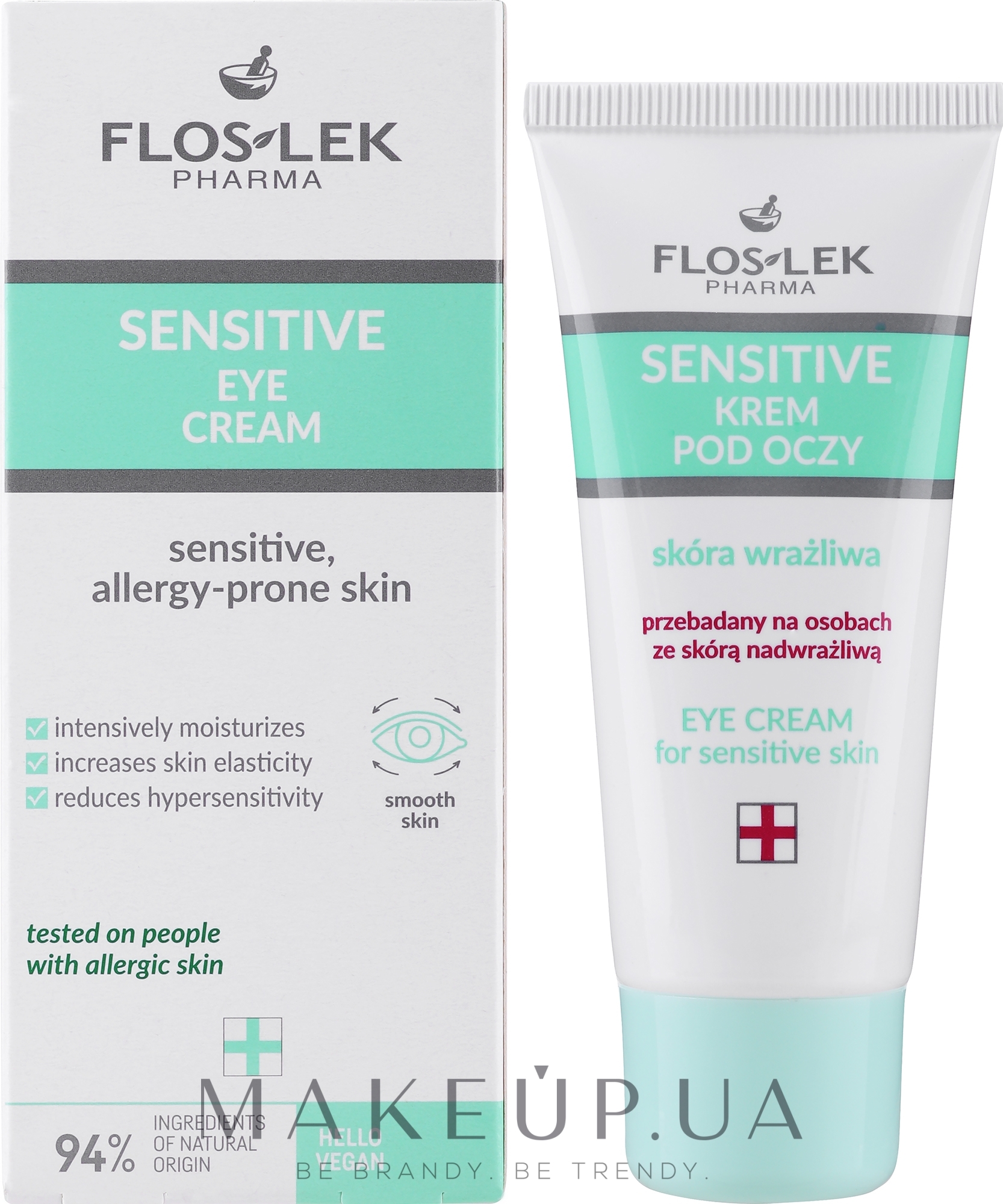 Мягкий крем для чувствительной кожи вокруг глаз - Floslek Eye Care Expert Midl Eye Cream For Sensitive Skin — фото 30ml