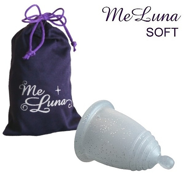 Менструальная чаша с шариком, размер L, блестящая - MeLuna Soft Menstrual Cup Ball — фото N1