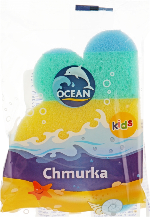 Детская губка для купания "Chmurka", разноцветная - Ocean