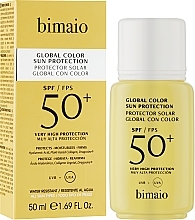 Сонцезахисний крем з матувальним ефектом SPF 5O+ для обличчя - Bimaio Global Color Sun Protection — фото N2