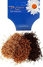 Резинки для волос "Spaghetti" 3 шт, коричневые - Top Choice — фото N1