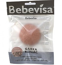 Спонж для умывания с розовой глиной - Bebevisa Konjac Sponge — фото N1
