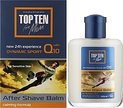 УЦІНКА Бальзам після гоління "Dynamic Sport Q10" - Top Ten For Men After Shave Balm * — фото N2