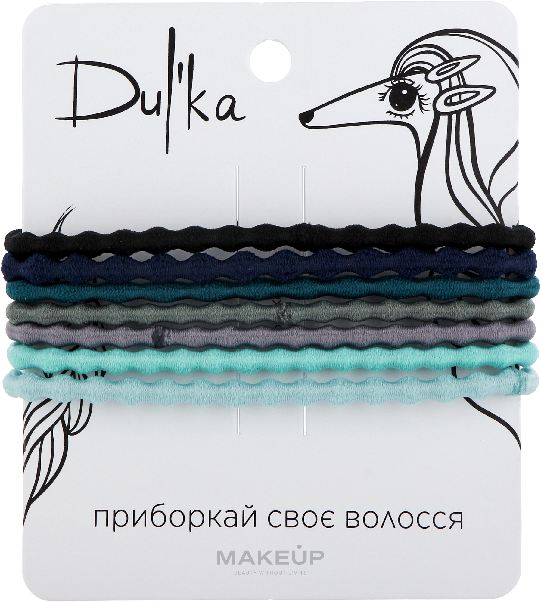 Набір різнобарвних гумок для волосся UH717765, 7 шт - Dulka — фото 7шт