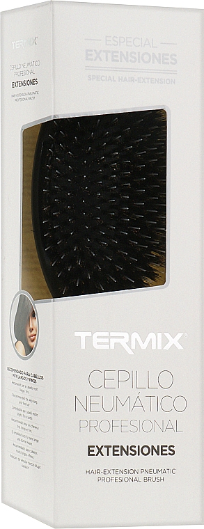 Массажная щетка для наращенных волос с натуральной щетиной - Termix Professional — фото N4