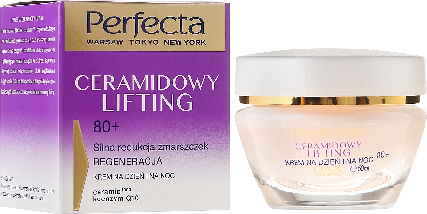 Антивіковий крем для обличчя - Perfecta Ceramid Lift 80+ Face Cream
