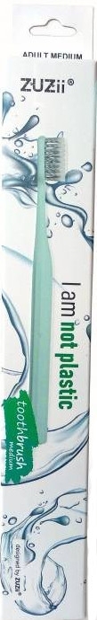 Биоразлагаемая зубная щетка, бирюзовая - Zuzii Toothbrush — фото N1