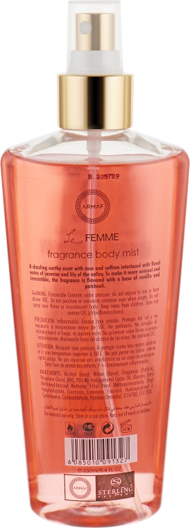 Armaf Le Femme Body Spray - Парфюмированный спрей для тела — фото N2