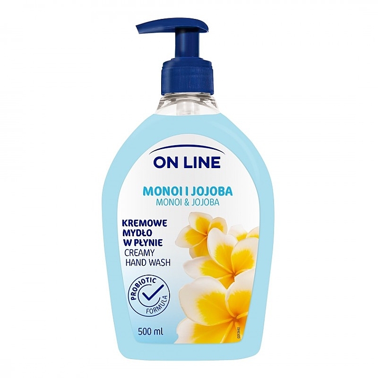Рідке мило з дозатором - On Line Monoi&Jojoba Soap — фото N1