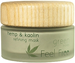 Парфумерія, косметика УЦІНКА Маска-скраб для обличчя для жирної шкіри - Feel Free Green Leaves Hemp & Kaolin Refining Mask *