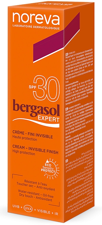 Сонцезахисний крем - Noreva Laboratoires Bergasol Expert Invisible Finish Cream SPF 30+ — фото N1