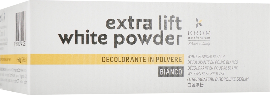 Пудра обесцвечивающая белая - Krom Bleaches Extra Lift White Powder — фото N1