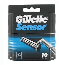 Сменные кассеты для бритья, 10 шт. - Gillette Sensor — фото N1