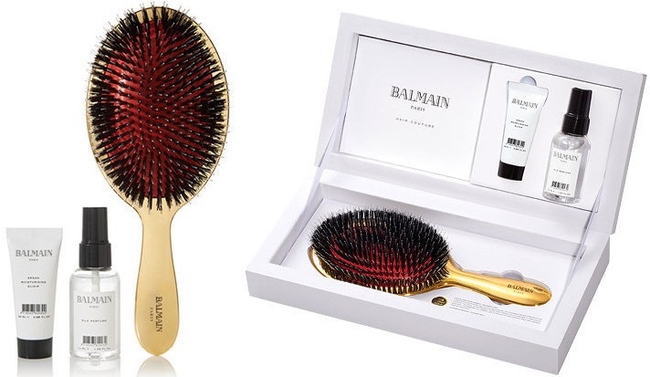 Набор - Balmain Paris Hair Couture Luxurious Golden Spa (h/parfume/50ml + h/elixir/20ml + h/brush) — фото N3