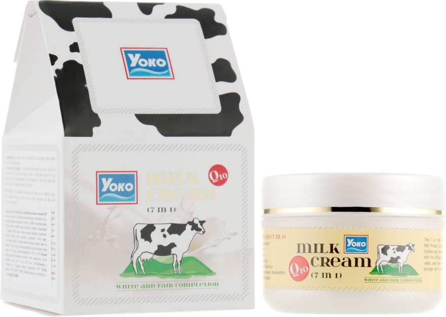 Крем для лица с протеинами молока и коэнзим Q10 - Yoko Milk  — фото N1