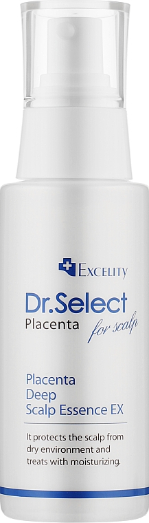 Есенція для стимулювання росту волосся з плацентою - Dr. Select Excelity Placenta Deep Scalp Essence EX