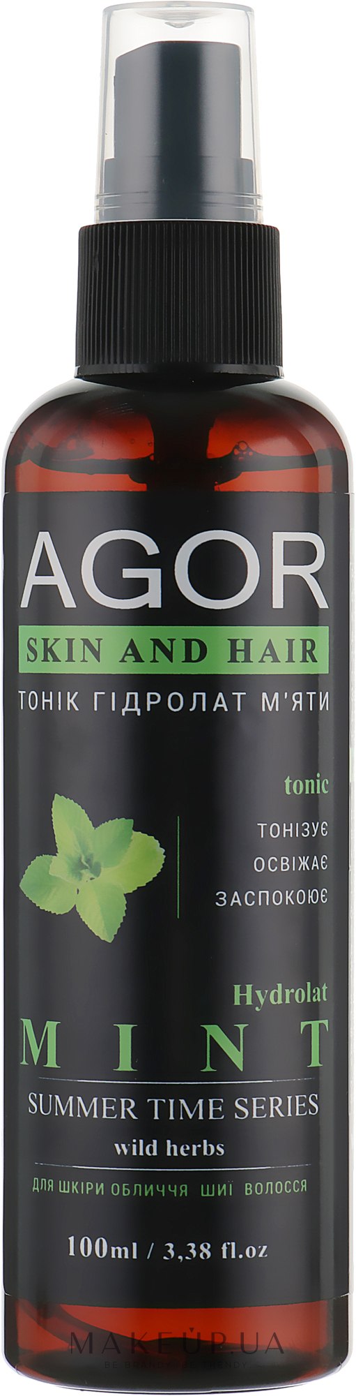 Тоник "Гидролат мяты" - Agor Summer Time Skin And Hair Tonic — фото 100ml