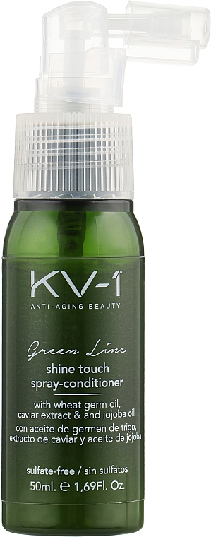Незмивний спрей-кондиціонер "Сяйво" з екстрактом ікри та олією жожоба - KV-1 Green Line Shine Touch Spray-Conditioner — фото N1