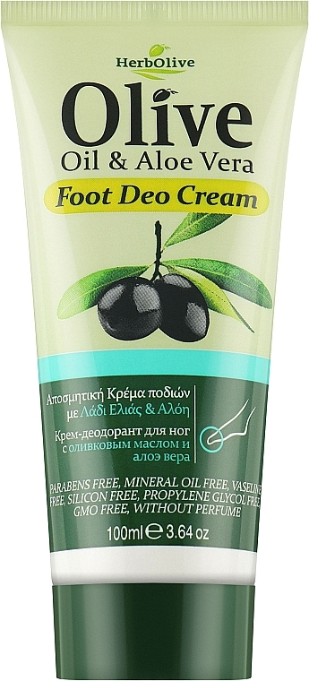 Крем-дезодорант для ніг - Madis HerbOlive Foot Deodorant Cream — фото N1