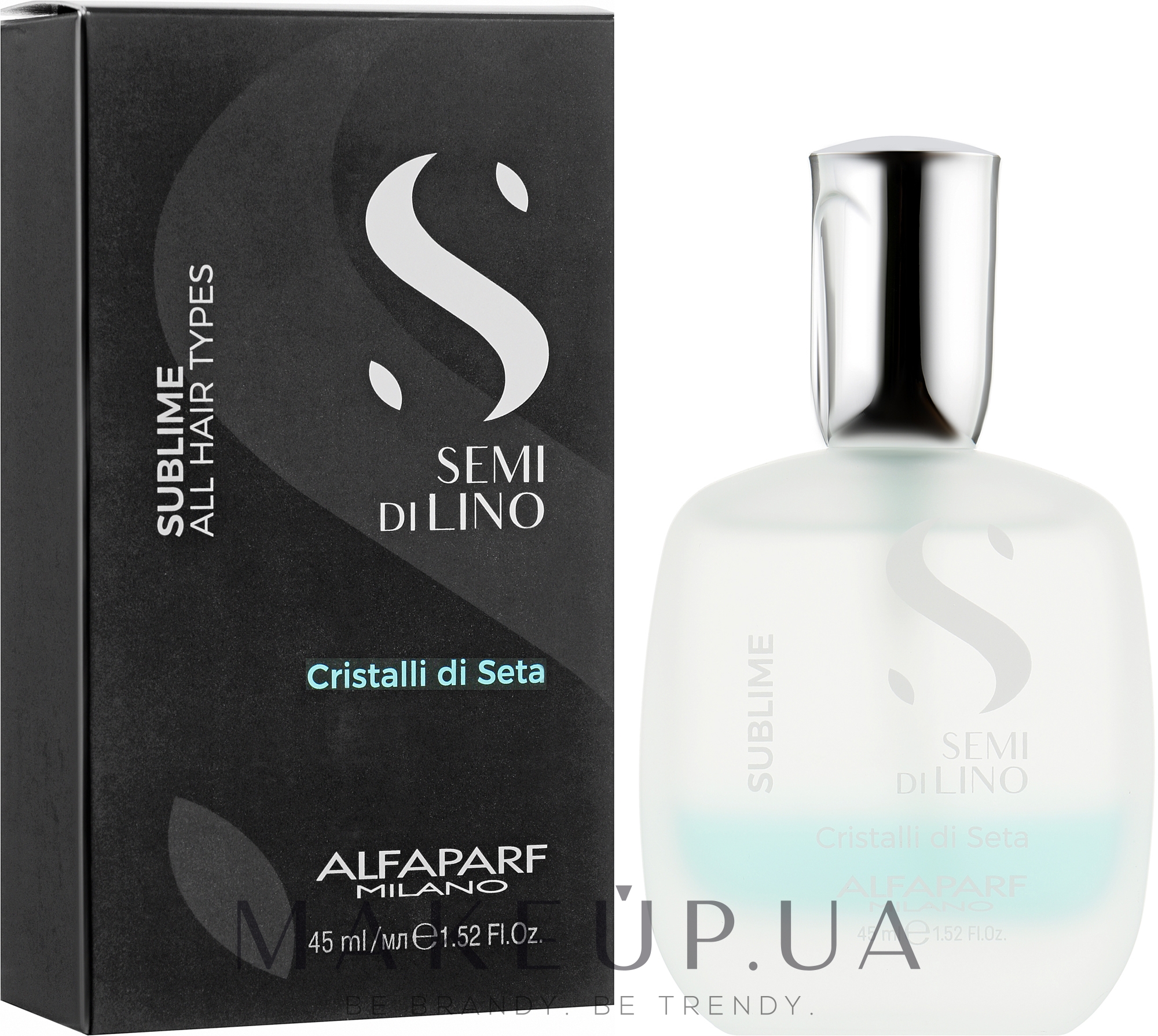 Двухфазная сыворотка для разглаживания волос - Alfaparf Semi Di Lino Sublime Cristalli di Seta — фото 45ml