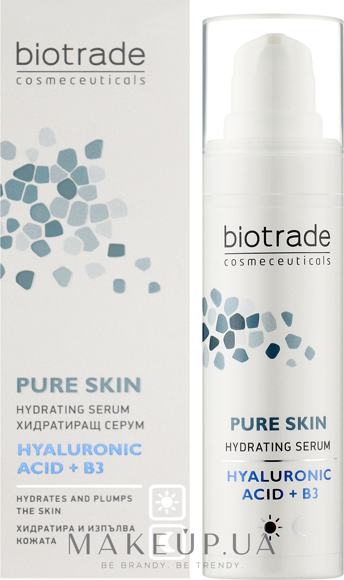 Сироватка з гіалуроновою кислотою та ніацинамідом для інтенсивного зволоження шкіри - Biotrade Pure Skin — фото 30ml