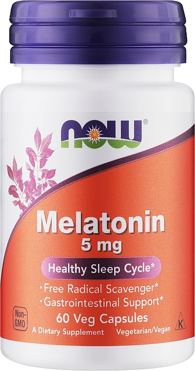 Мелатонин от бессонницы, 5 мг. - Now Foods Melatonin 5 mg