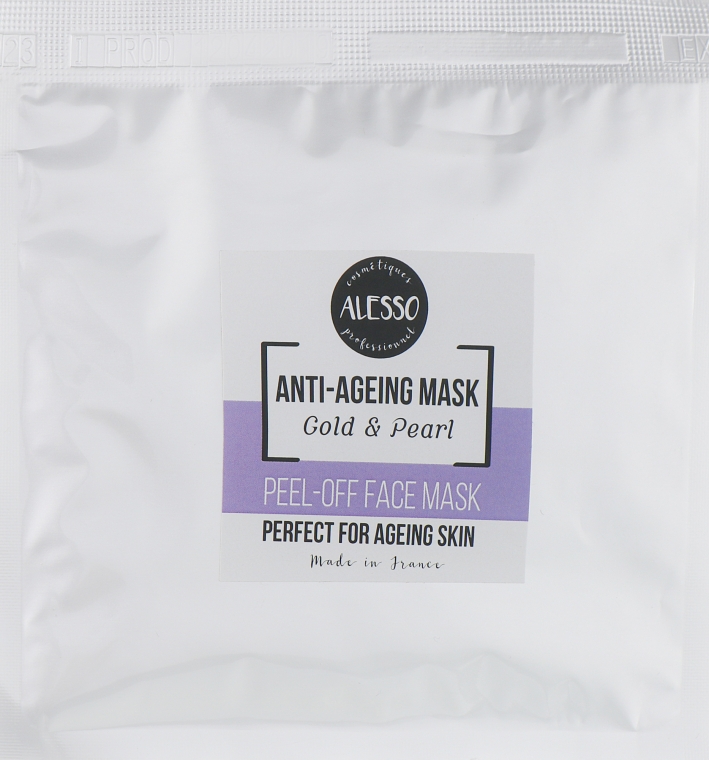 Маска для лица альгинатная омолаживающая "Золото и Жемчуг" - Alesso Professionnel Alginate Gold and Pearl Peel-Off Face Anti-Age Mask  — фото N3