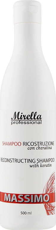Відновлювальний шампунь з кератином - Mirella Hair Care Reconstructing Shampoo — фото N5