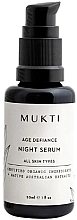Парфумерія, косметика Нічна сироватка для обличчя - Mukti Organics Age Defiance Night Serum