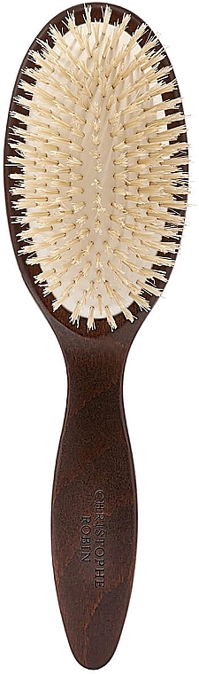 Гребінець для волосся - Christophe Robin Detangling Hairbrush 100% Natural Boar-Bristle and Wood — фото N3
