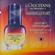 Парфумерія, косметика Сироватка для шкіри навколо очей - L'Occitane Immortelle Reset Nuit Serum Regard (пробник)