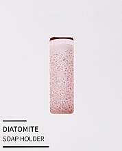 Мыльница из диатомовой земли, розовая круглая с камешками - Yeye — фото N2