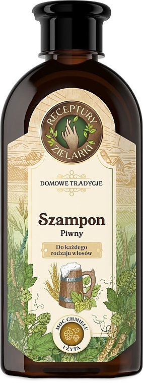Пивной шампунь для волос - Receptury Zielarki Domowe Tradycje — фото N1