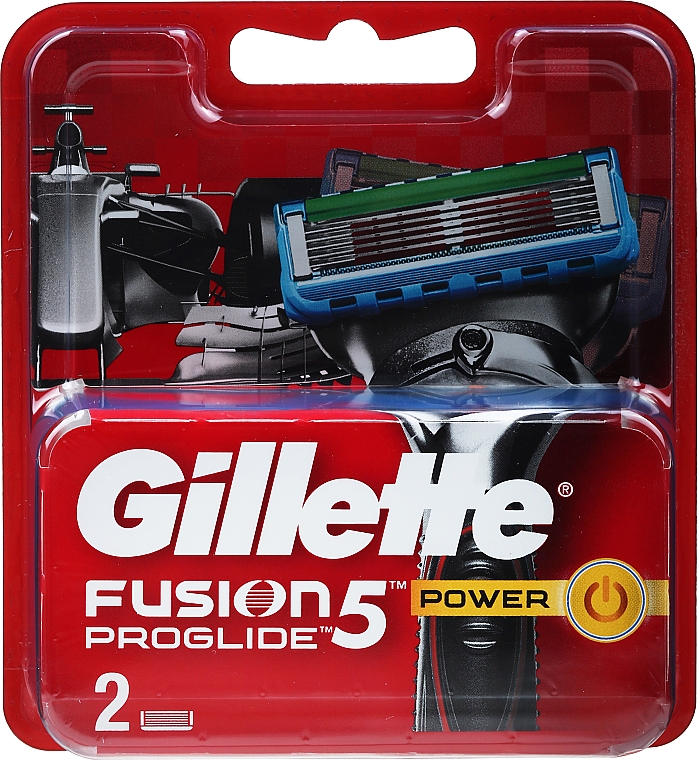 Сменные кассеты для бритья, 2 шт. - Gillette Fusion ProGlide Power — фото N2