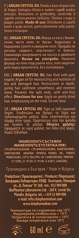 Лосьон для волос "Аргановое масло" - Biopharma Argan Crystal Oil Lotion  — фото N6
