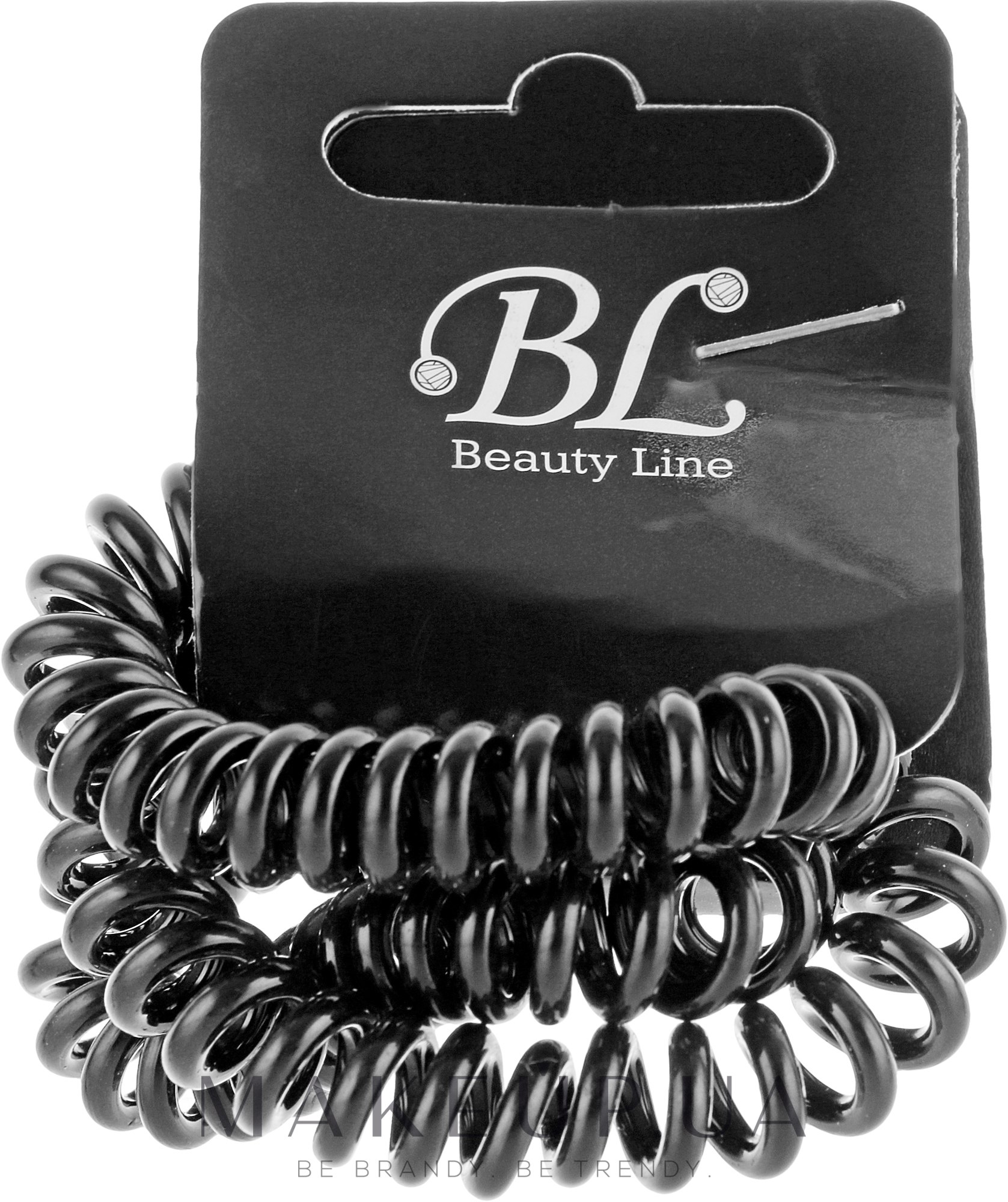 Набор резинок для волос, 405004, черные - Beauty Line — фото 3шт