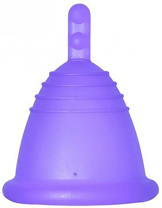 Менструальна чаша з ніжкою, розмір М, фіолетова - MeLuna Sport Shorty Menstrual Cup Stem