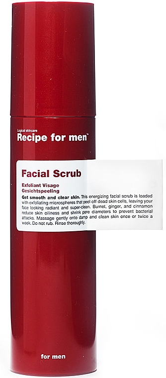 Освежающий скраб для лица - Recipe For Men Facial Scrub — фото N1