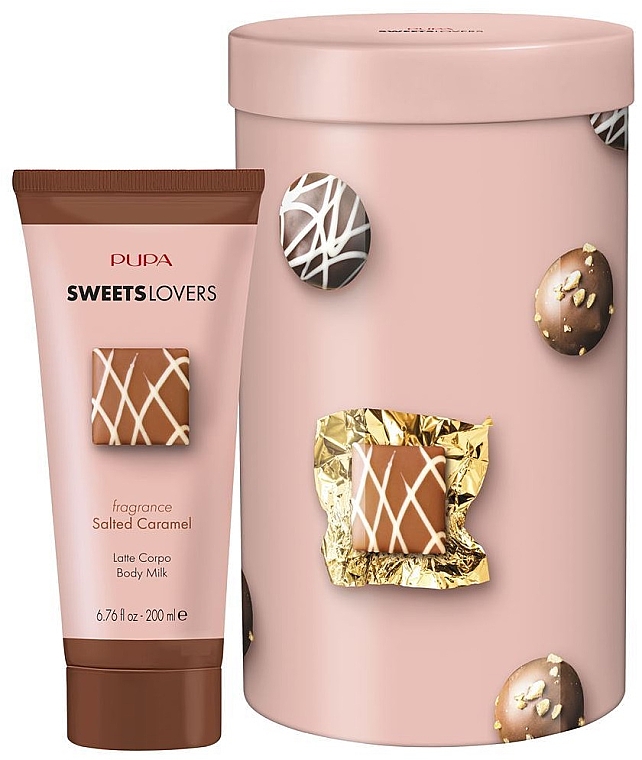 Набор - Pupa Sweets Lovers Salted Caramel Kit 2 (b/milk/200ml + box) — фото N1