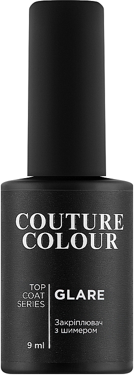 Закрепитель для гель-лака с шиммером без липкого слоя - Couture Colour Glare Top Coat — фото N1