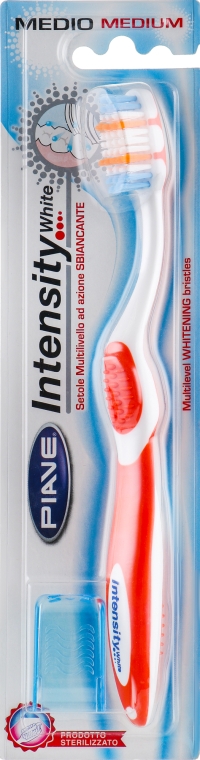 Зубна щітка "Intensity White", середньої жорсткості, помаранчева - Piave Intensity White Medium Toothbrush — фото N1