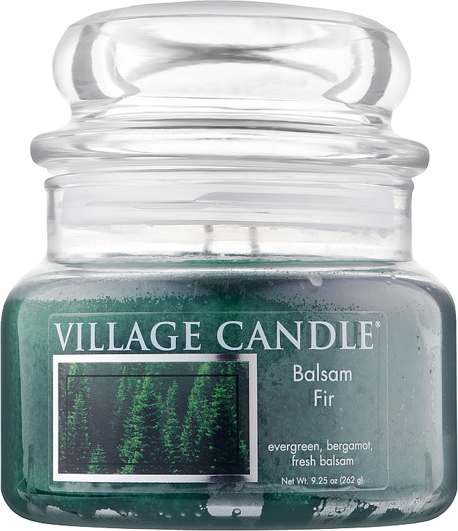 Ароматическая свеча в банке "Пихта бальзамическая" - Village Candle Premium Balsam Fir — фото N2