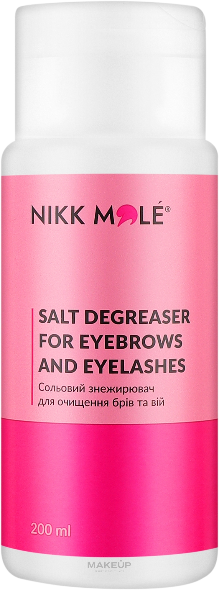 Обезжириватель солевой для бровей и ресниц - Nikk Mole Salt Degreaser For Eyebrows And Eyelashes — фото 200ml