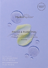 Двофазний засіб для глибокого очищення з ефектом дермабразії - HydroPeptide Polish & Plump Peel (polishing crystals/50ml + plumping activator/30ml) — фото N1
