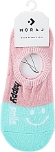 Жіночі шкарпетки "Baleriny Smile ", 1 пара, рожево-бірюзові - Moraj — фото N1