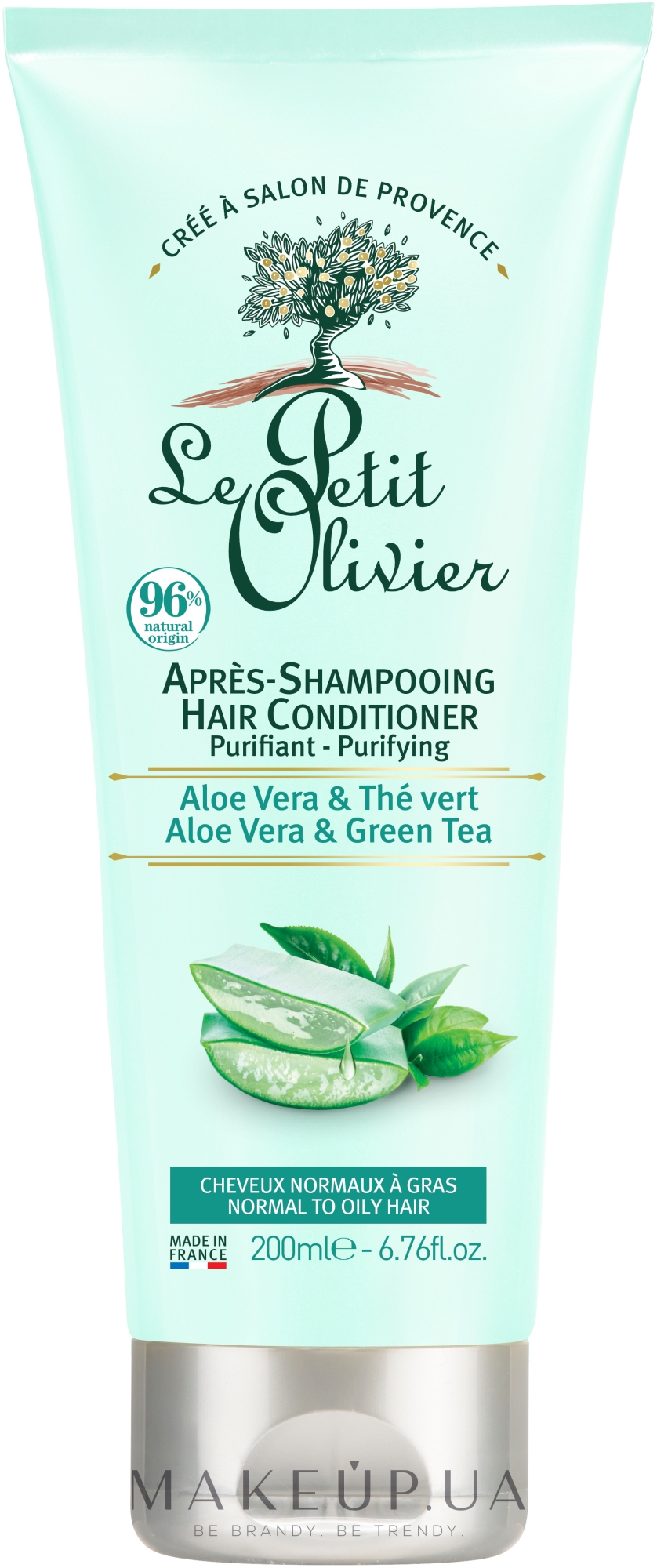 Кондиціонер для нормального і жирного волосся - Le Petit Olivier Aloe Vera & Green Tea — фото 200ml