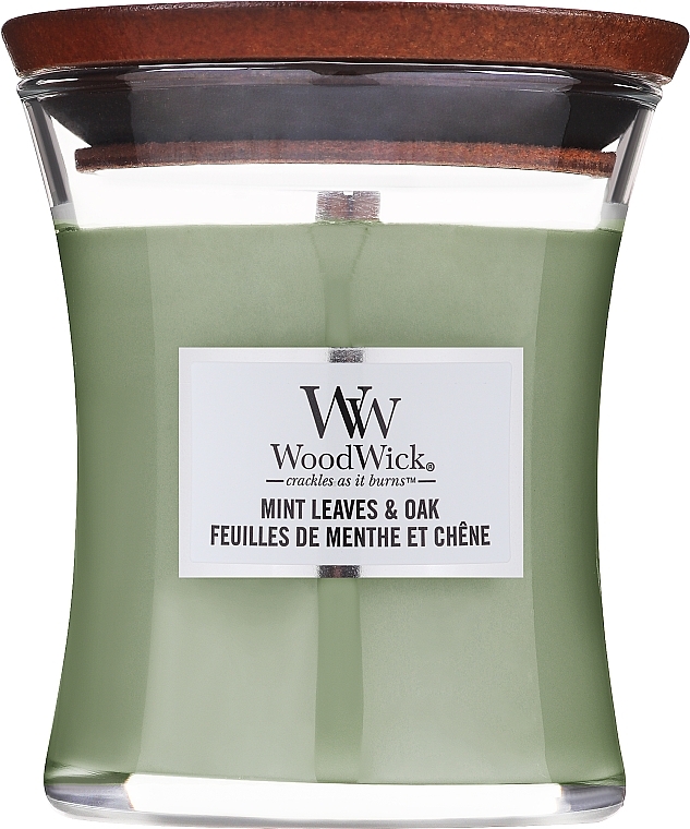 Ароматична свічка - WoodWick Ellipse Mint Leaves & Oak — фото N1