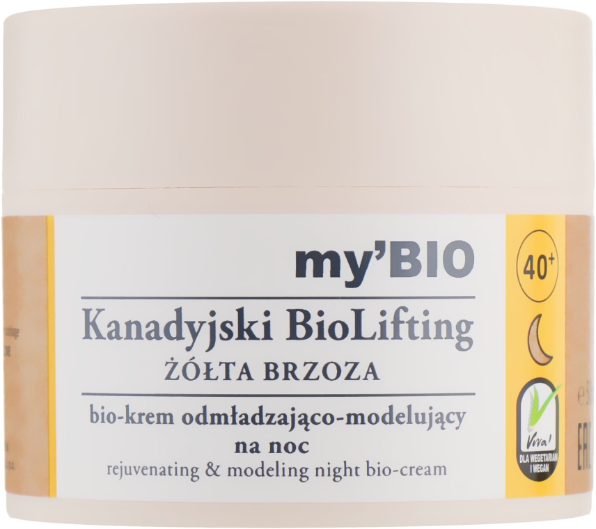 Ночной омолаживающий моделирующий био-крем 40+ - Farmona Canadian BioLifting Yellow Birch