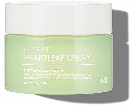 Відновлювальний крем для обличчя - Tenzero Clear Fit Heartleaf Cream — фото N1